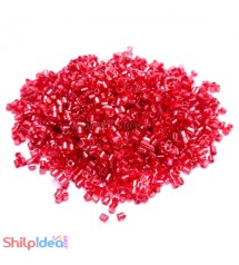 Beads 2mm - Glass Hexagonal - Red